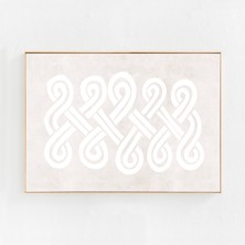 Sanat - Soyut Düğümler, Bej ve Beyaz, Soyut Çizgiler Sanatı