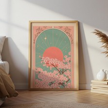 Kiraz Çiçeği Duvar Sanatı, Japon Çiçekleri, Halk Sanatı Baskıları, Japon Sanatı, Bohem Duvar Sanatı