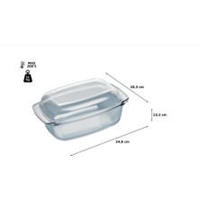 Bosch Siemens Cam Pişirme- Kızartma Tepsisi Kapaklı