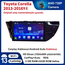 Conio Toyota Corolla（2019-2023 mode）2GB Ram 32GB Rom Android Multimedya Sürüm 14 Kablosuz Carplay Navigasyon 9 Inç Ekran
