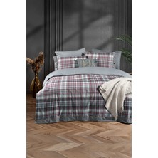 Sarev Gordon Gri Çift Kişilik %100 Pamuk Nevresim Takımı