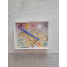 Cupcake Ahşap Boyama Kiti