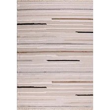 Aren Halı Toririta Modern Krem Polyester Kaydırmaz Taban Makine Halısı