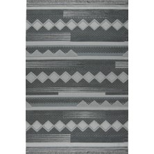Aren Halı Moult Modern Antrasit Polyester Makine Halısı
