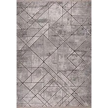 Aren Halı Abades Modern Gri Polyester Kaydırmaz Tabanlı Makine Halısı