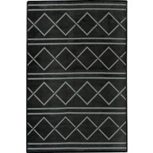 Aren Halı Kavale Modern Antrasit Yıkanabilir Polyester Makine Halısı