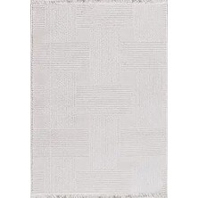 Aren Halı Atripalda Modern Beyaz Dtex Soft Kaydırmaz Tabanlı Makine Halısı