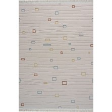 Aren Halı Bouce Modern Krem Polyester Makine Halısı