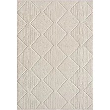 Aren Halı Dignano Geometrik Bej Pamuk ve Polyester Makine Halısı