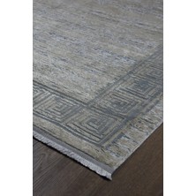 Aren Halı Lobbes Çerçeveli Bej Polyester Makine Halısı