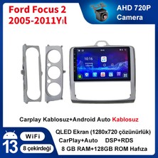 Conio Ford FOCUS(2006-2011 Yıl)8gb Ram 128GB Rom Hafıza Multimedya Android Sürüm 13 Kablosuz Carplay Navigasyon 9 Inç Ekran