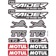Tvs Raıder 125 Sticker Seti Siyah