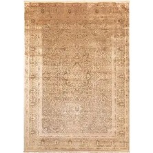 Aren Halı Buti Klasik Göbekli Hardal Viskon ve Rayon Makine Halısı