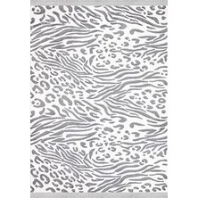 Aren Halı Raddusa Modern Beyaz Gri Loop ve Polyester Kaydırmaz Taban Makine Halısı