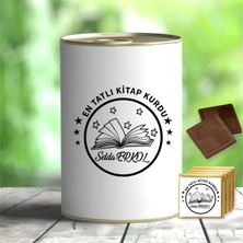 Kişiye Özel En Tatlı Kitap Kurdu Yazılı Çikolata Konservesi - MK07