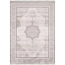 Aren Halı Bavareto Klasik Göbekli Bej Polyester Kaydırmaz Taban Makine Halısı