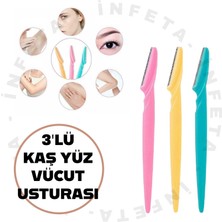 1 Paket 3'lü Kaş Usturası Vücut ve Kaş Jileti (3 Adet)