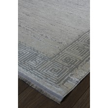 Aren Halı Renlies Çerçeveli Gri Polyester Makine Halısı