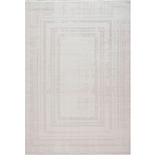 Merine Çerçeveli Krem Akrilik Makine Halısı