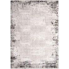 Aren Halı Sassari Modern Gri Polyester Kaydırmaz Taban Makine Halısı