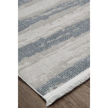Aren Halı Givet Modern Krem Gri Desenli Polyester Makine Halısı