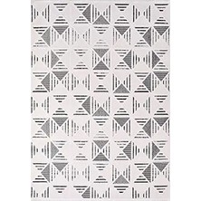 Aren Halı Cardito Modern Beyaz Polyester Loop ve Sisal Iplikli Makine Halısı