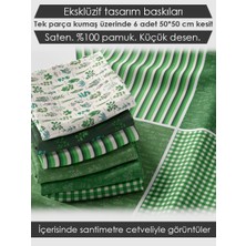 FabricsTown 6 Adet 50x50 cm %100 Pamuk Patchwork Kumaş Seti – Dikiş ve El İşi İçin