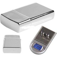 Diamond Zippo Çakmak Şeklinde Kutulu Mini Cep Hassas Dijital Terazi (200GR-0.01) ( Lisinya )