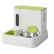 Kedi Köpek Mama ve Su Kabı Paslanmaz Çelik Kase Otomatik Su Denge Akıcı Mama Besleme Kolay Temizlik