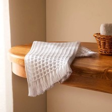 3’lü Yumuşak Dokulu Havlu Seti – 30X45, 50X90, 80X160 cm – %100 Pamuk – Beyaz