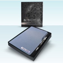 Kişiye Özel Kutulu 17 x 24 cm 2026 Tarihli L Model Gri Ajanda ve Kalem Seti