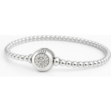 Taç Detaylı Göz Alıcı Taşlı Boncuklu Bileklik