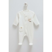 Hello Forest Cep Detaylı Çıtçıtlı Tulum - Caramell  - TE1951 - Ekru - 0 - 1 Ay0 - 1 Ay - TE1951-EK-0 - 1 Ay0 - 1 Ay Ekru