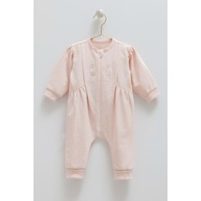 Petıte Baby Fermuarlı Tulum - Caramell  - TK2004 - Pembe - 6 - 9 Ay - TK2004-PEMBE-6 - 9 Ay Pembe