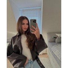 Prifaldi Pb Oversize Bomber Deri Ceket