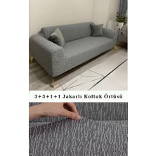 Upmall Jakarlı Koltuk Örtüsü , Kanepe Örtüsü ,Chester Örtüsü Koltuk Kılıfı 3 Kişilik Bir Adet