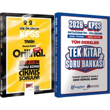 2026 Kpss Lise-Önlisans Tarih Orijinal 2010-2024 Konu Konu Çıkmış + Ortaöğretim Ön Lisans Tek Kitap Soru