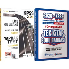 2026 Kpss Lise-Ön Lisans Genel Kültür Tarih Çek Kopart Yaprak Test + Ortaöğretim Ön Lisans Tek Kitap Soru