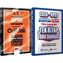 2026 Kpss Lise-Önlisans Matematik Orijinal 2010-2024 Konu Konu Çıkmış + Ortaöğretim Ön Lisans Tek Kitap Soru