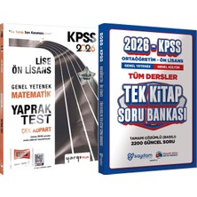 2026 Kpss Lise-Ön Lisans Matematik Çek Kopart Yaprak Test + Ortaöğretim Ön Lisans Tek Kitap Soru