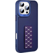 Fuchsia iPhone 14 Pro Max ile Uyumlu HBC-265 Madrid Kablosuz Şarj Özellikli Standlı Kapak - Lacivert