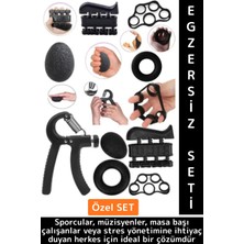 Ev Ofis Fizyoterapi Stres Yönetimi Antrenman El Parmak Güçlendirici Egzersiz 5 Parça Premium Set