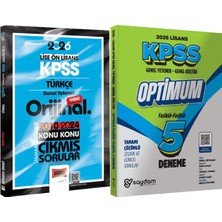 2026 Kpss Lise-Önlisans Türkçe Orijinal 2010-2024 Konu Konu Çıkmış + Lisans Optimum 5 Deneme