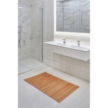Bambu Kaydırmaz Banyo Matı 80X50 Cm, Kahverengi, Doğal ve Konforlu Kullanım