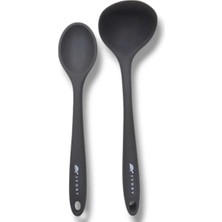 2li Silikon Kaşık ve Kepçe Seti 1 Adet Kaşık 27.5cm 1 Adet Kepçe