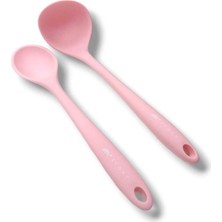 Silikon Kaşık ve Kepçe Seti 1 Kaşık 27.5cm 1 Kepçe