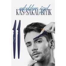 Erkek Kaş Şekillendirme ve Tüy Alma Jileti, 2'li Paket, Bej Renk