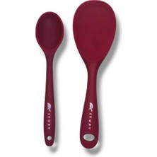 Ivory 2 Tane Silikon Kaşık (20CM) Koyu Pembe
