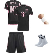 Inter Miami Messi Futbol Çocuk Forması 4'lü Set  Çorap+Bileklik Hediyeli