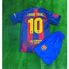Nesne Giyim Barcelon'a 2025/26 Yeni Sezon Lamine Yamal 10 Numara Futbol Çocuk tişörtü 2'li Set Tişört + Short